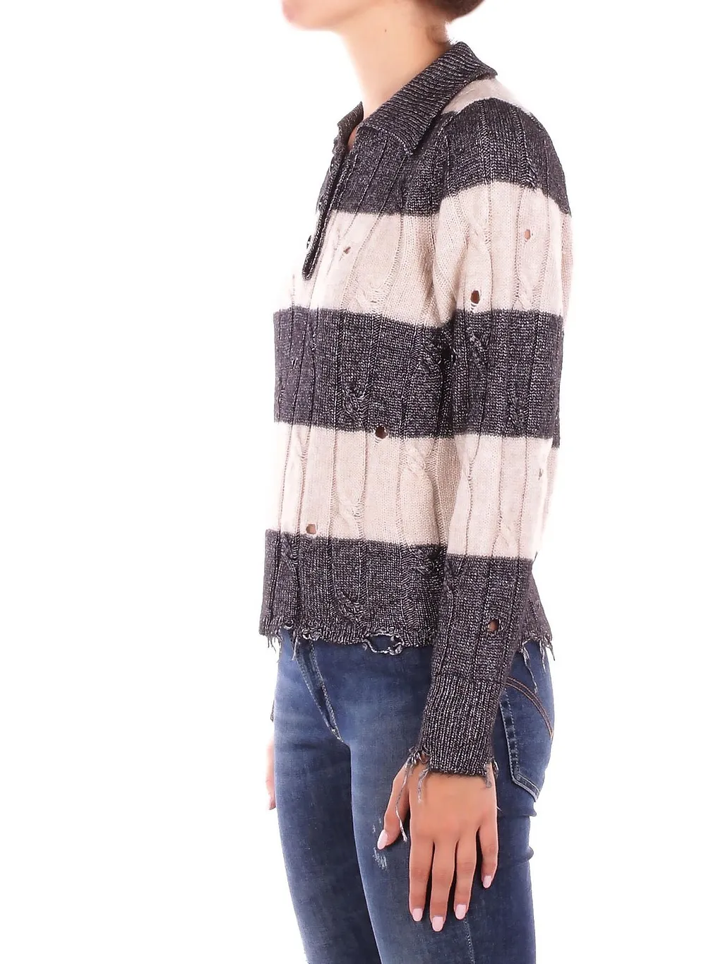 Solotre Knitted Striped Jumper