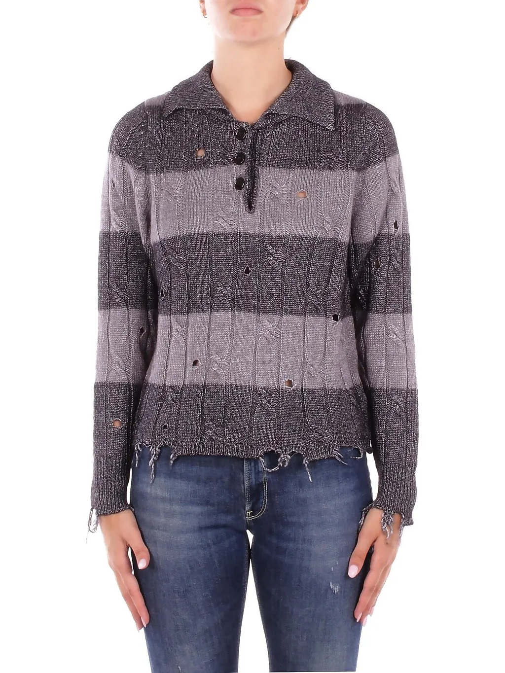 Solotre Knitted Striped Jumper