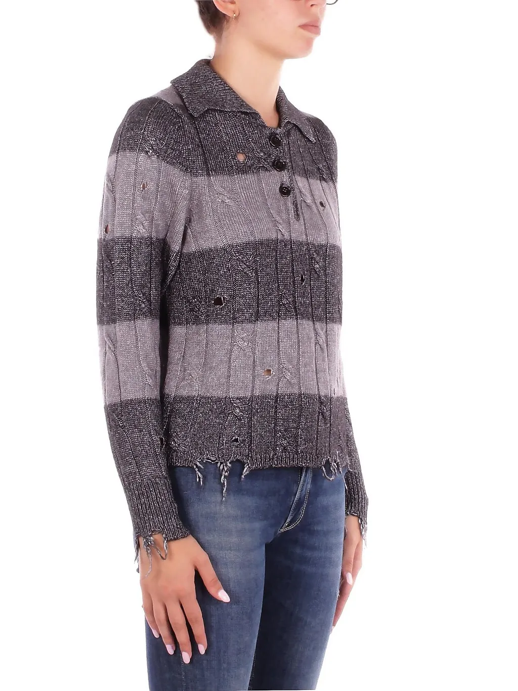Solotre Knitted Striped Jumper