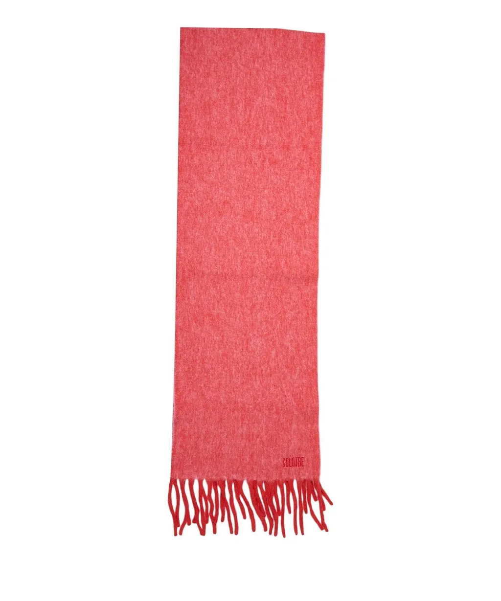 Solotre Logo Detailed Fringed Scarf