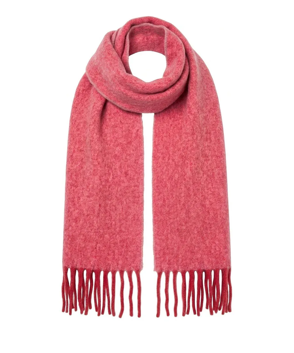 Solotre Logo Detailed Fringed Scarf