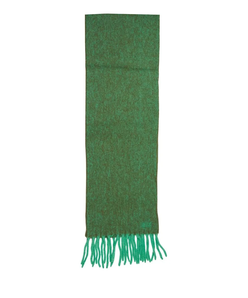 Solotre Logo Detailed Fringed Scarf