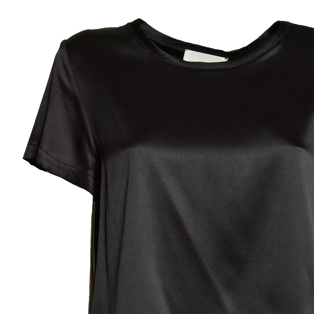 Solotre Short-Sleeve Satin T-Shirt