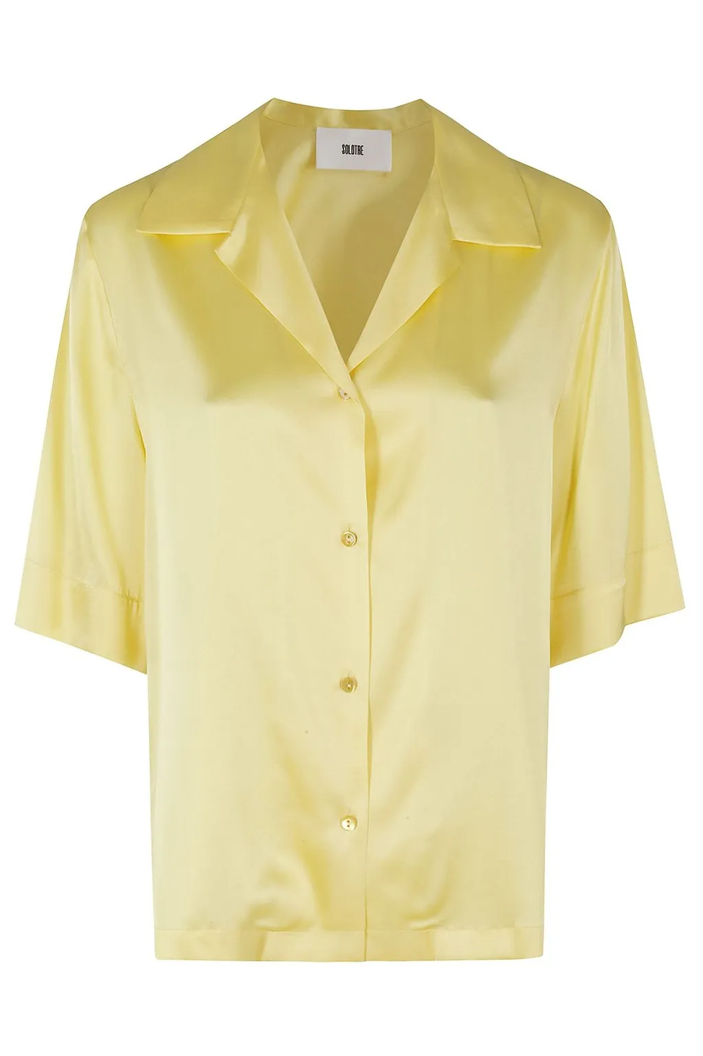 Solotre Short-Sleeve Silk Shirt