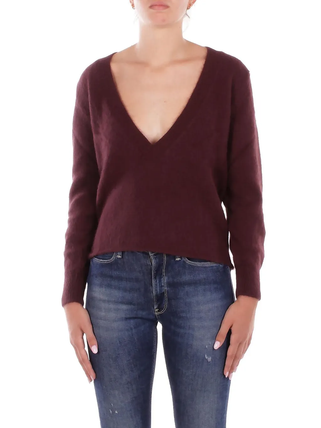 Solotre V-Neck Knitted Jumper