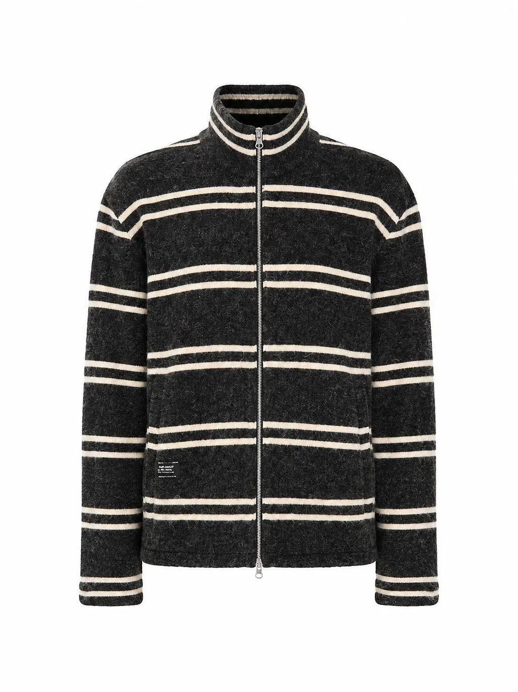 Song For The Mute Striped Zip-Up Cardigan