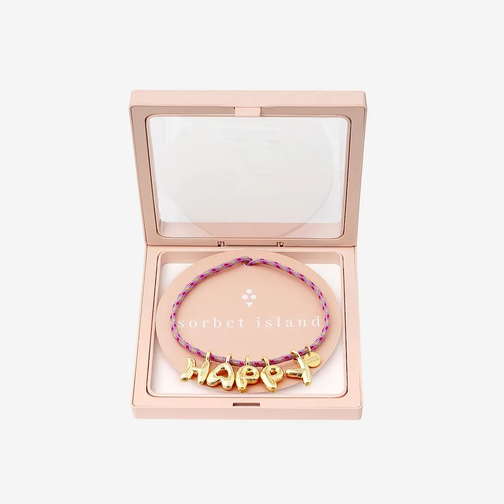 Bubble Letters Charm Bracelet