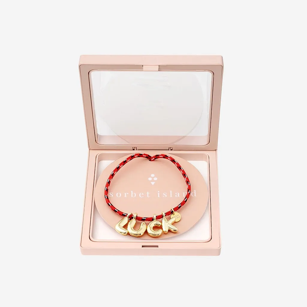 Sorbet Island Bubble Letters Charm Bracelet