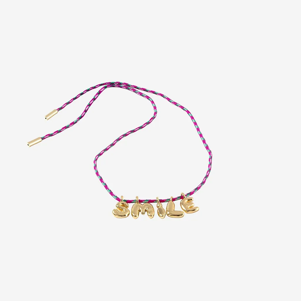 Sorbet Island Smile Charm Cord Bracelet