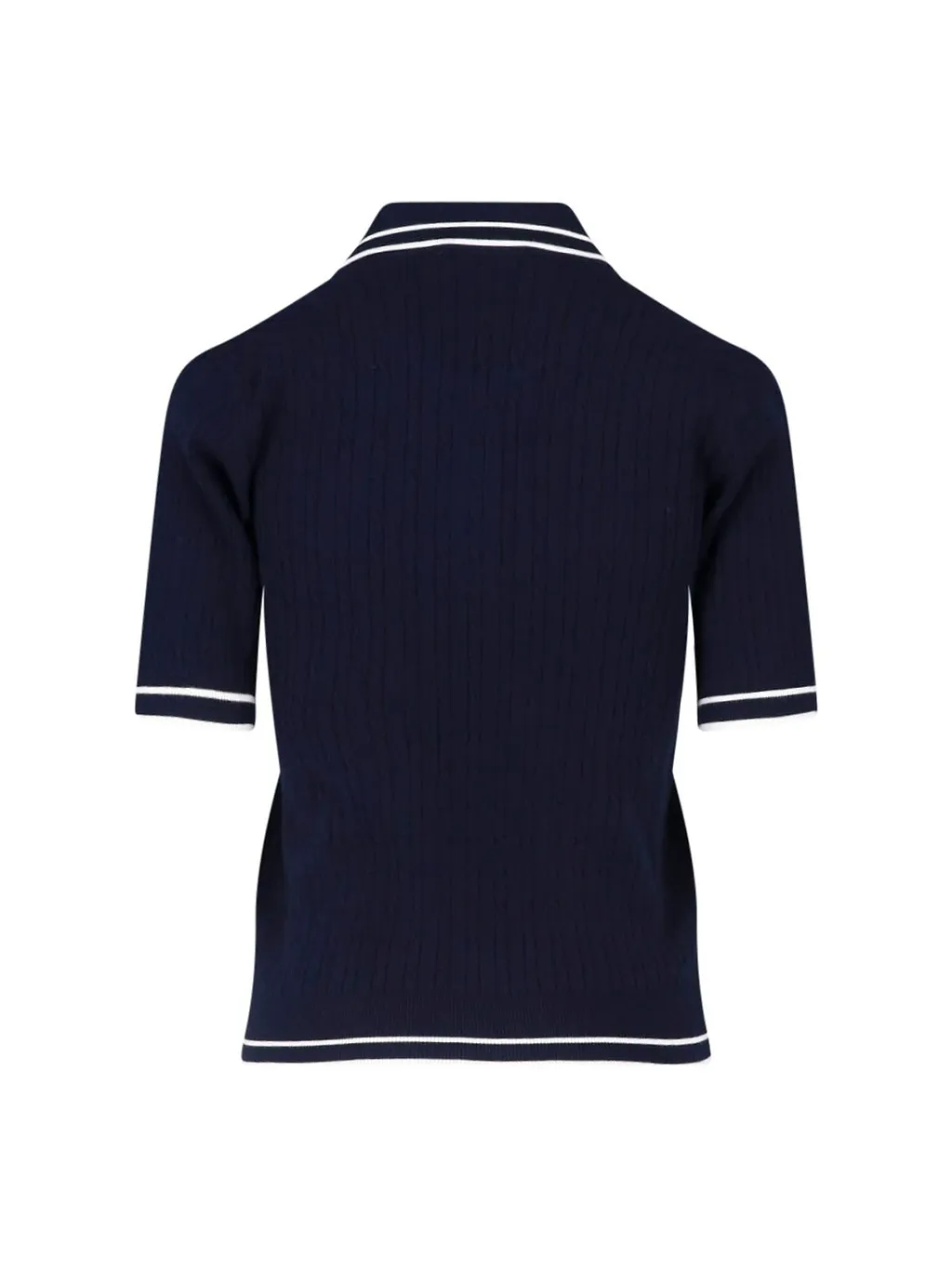 Sporty & Rich Cable Knit Polo Shirt