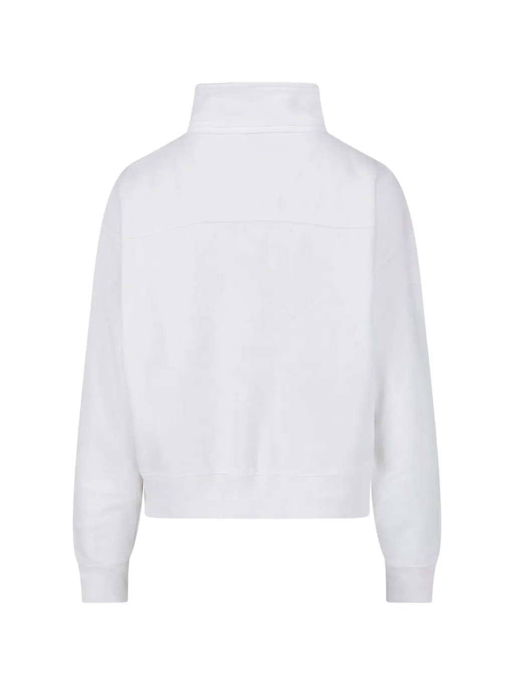Sporty & Rich Logo Detailed Half-Zipped Sweatshirt