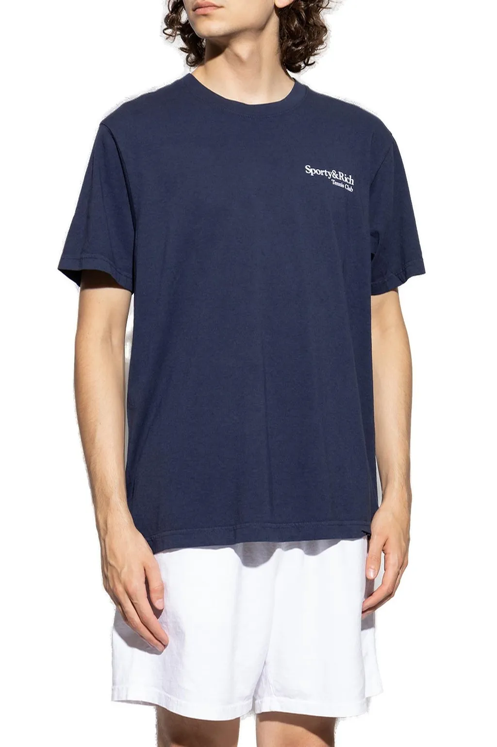 Sporty & Rich Logo Printed Crewneck T-Shirt