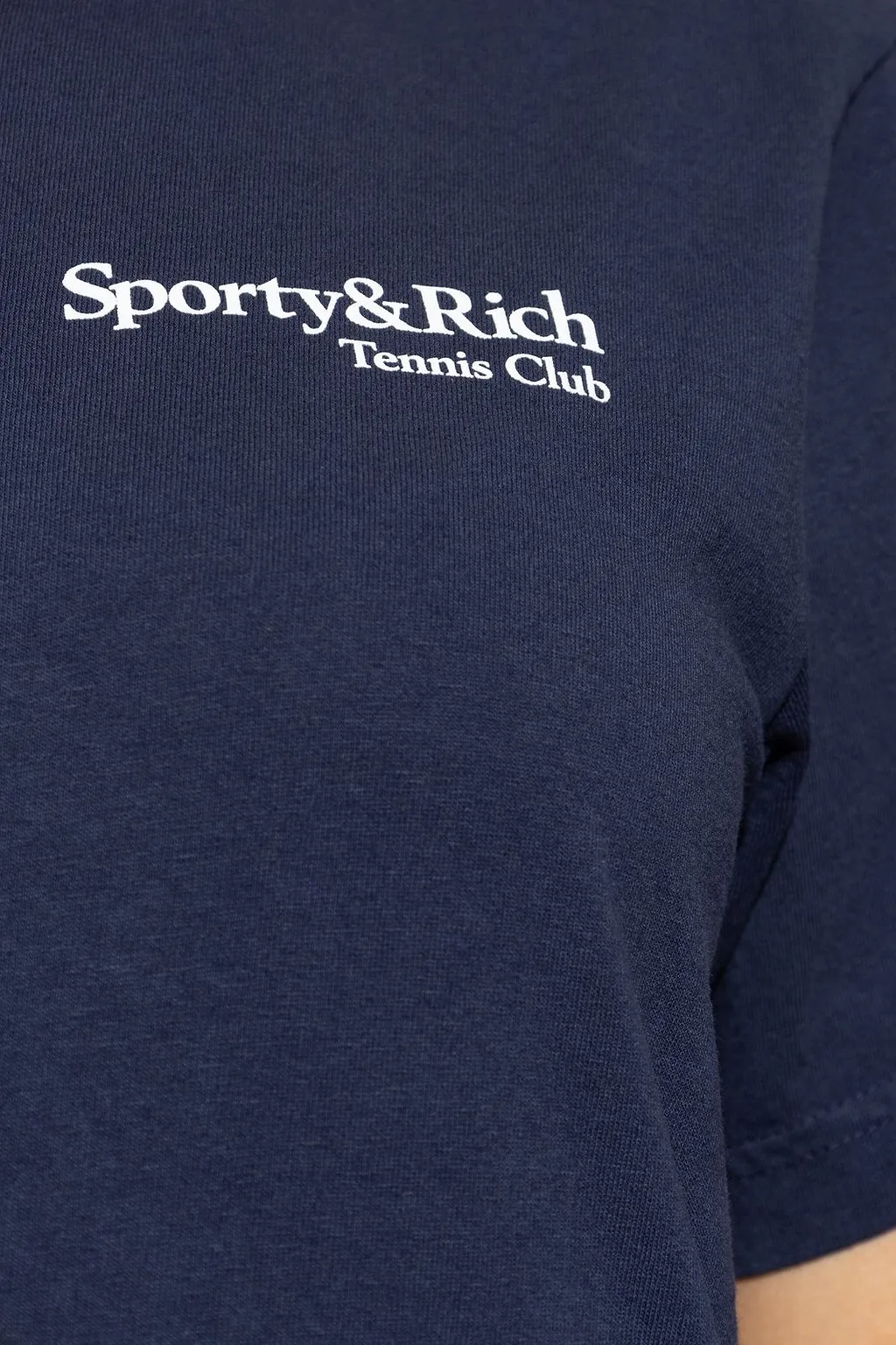 Sporty & Rich Logo Printed Crewneck T-Shirt