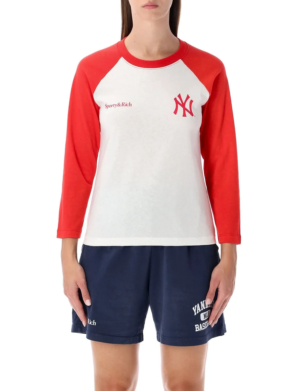 Sporty & Rich Yankees Two-Tone Baseball T-Shirt