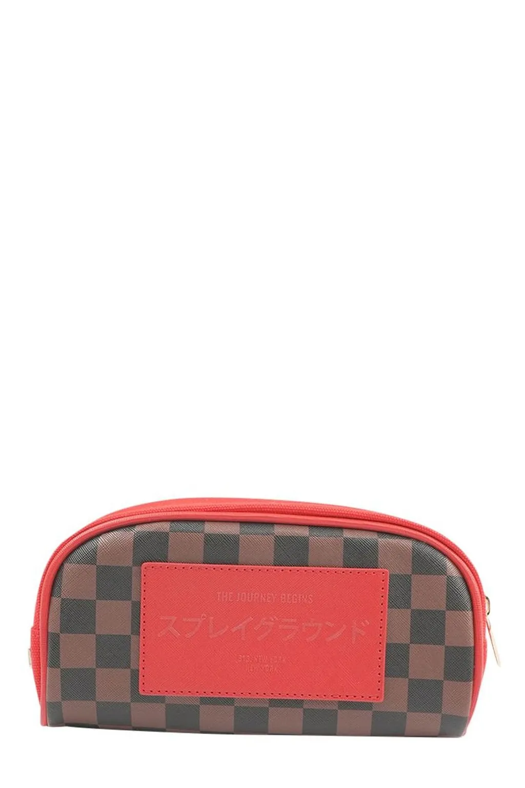 Checked Make-Up Bag