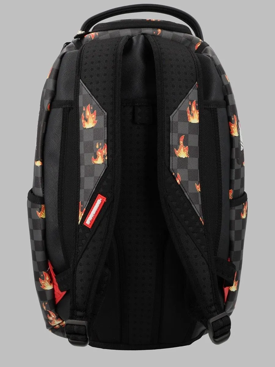 Kids Scribble Fire Check Backpack