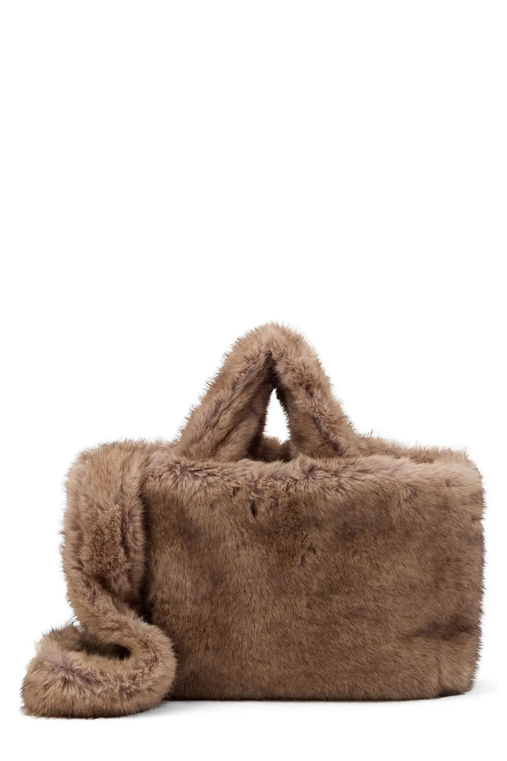 Livi Fax Fur Top Handle Bag