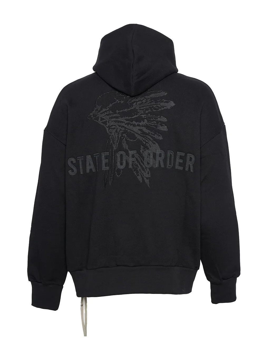 State Of Order Long Sleeved Logo Embroidered Hoodie
