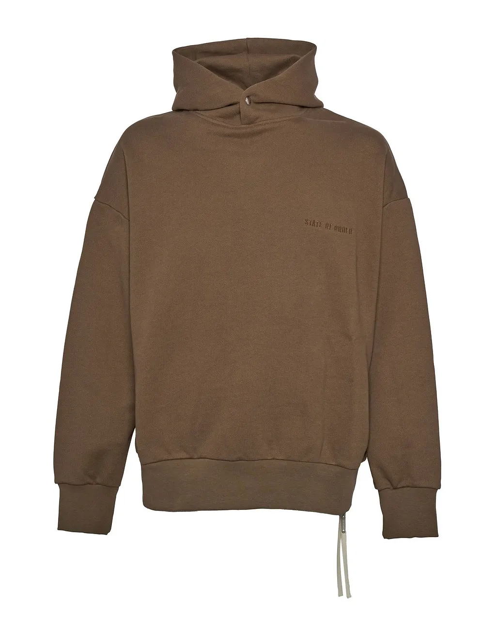 State Of Order Long Sleeved Logo Embroidered Hoodie