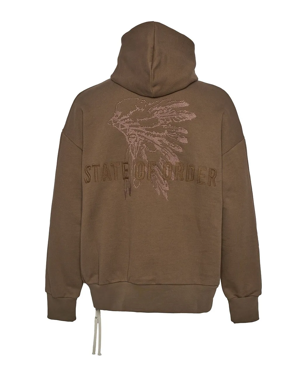 State Of Order Long Sleeved Logo Embroidered Hoodie