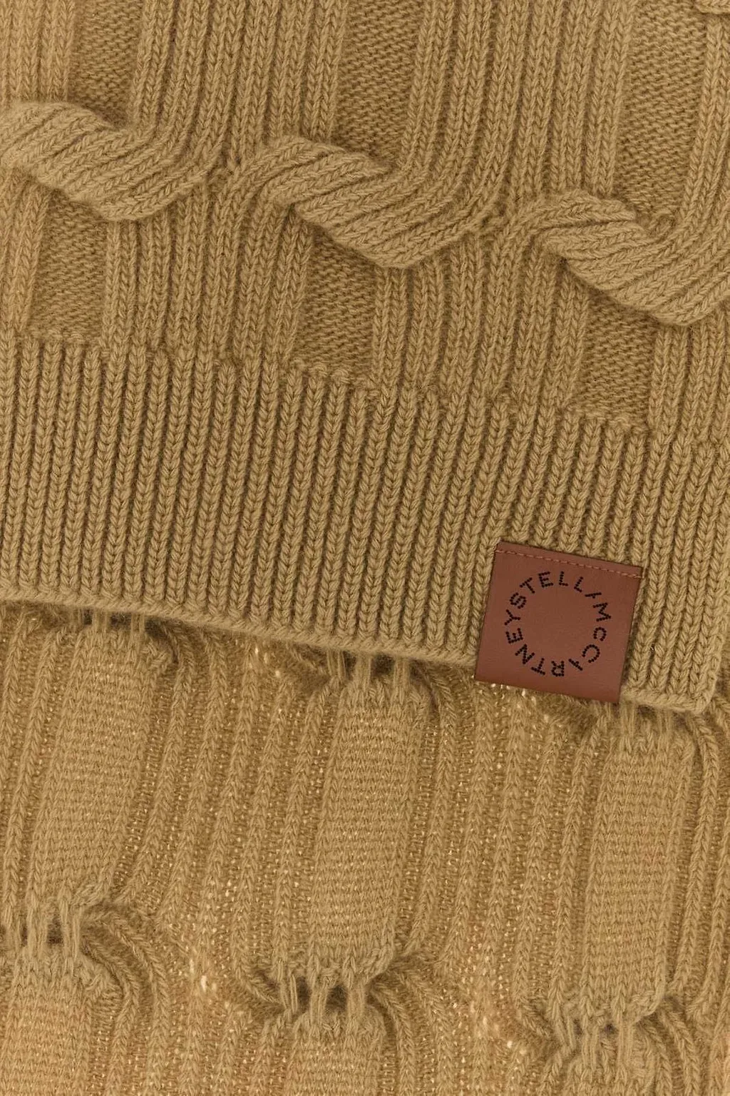 Stella Mccartney Falabella Cable-Knit Scarf