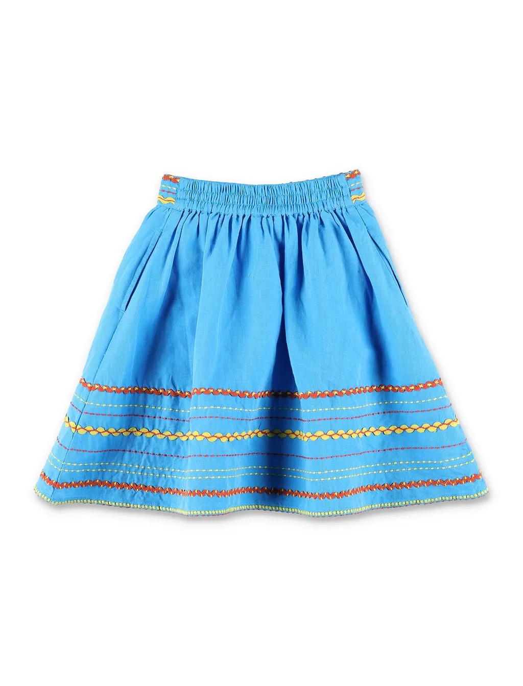 Stella Mccartney Kids Embroidered Pleated Skirt