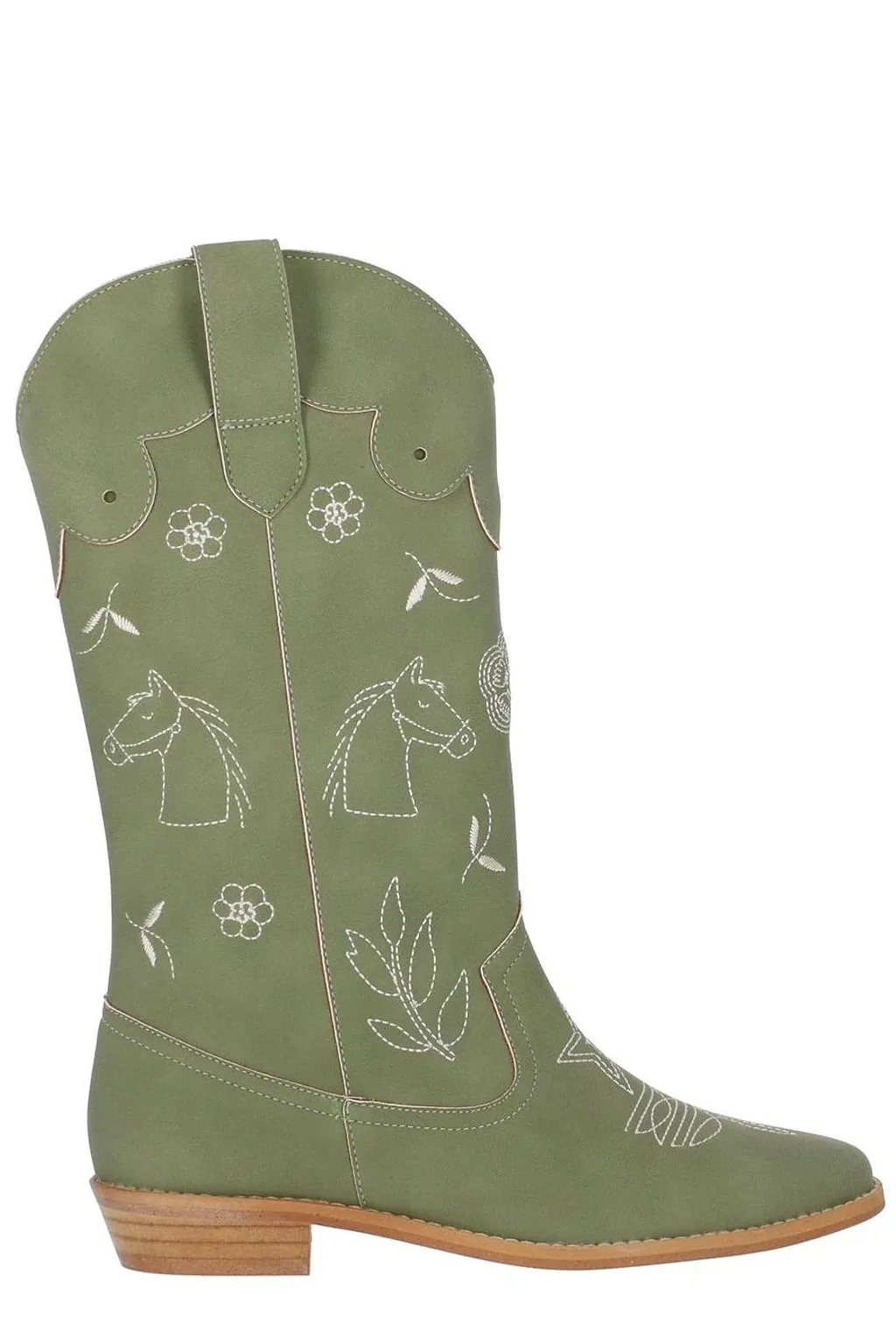 Stella Mccartney Kids Embroidered Slip-On Boots