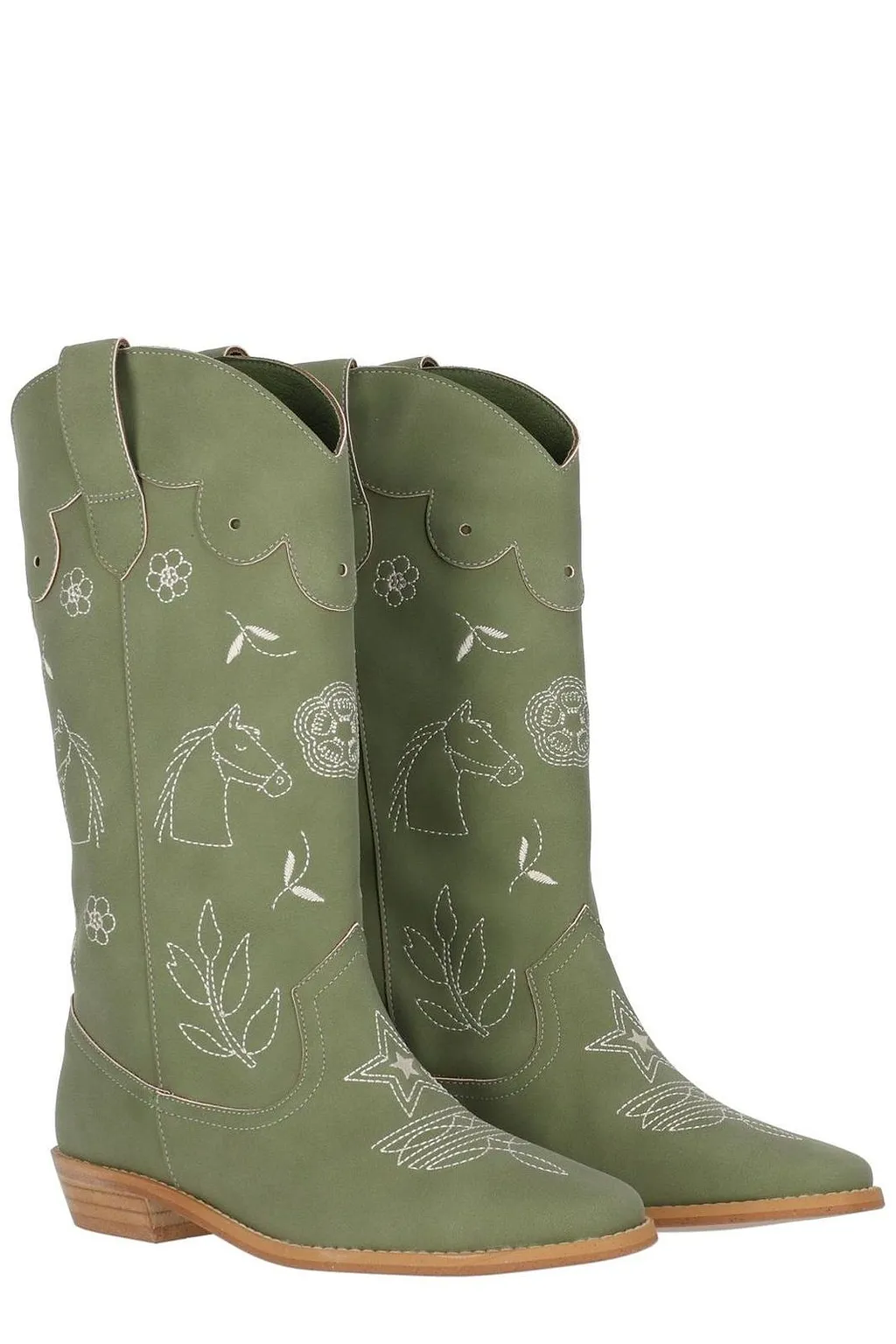 Stella Mccartney Kids Embroidered Slip-On Boots