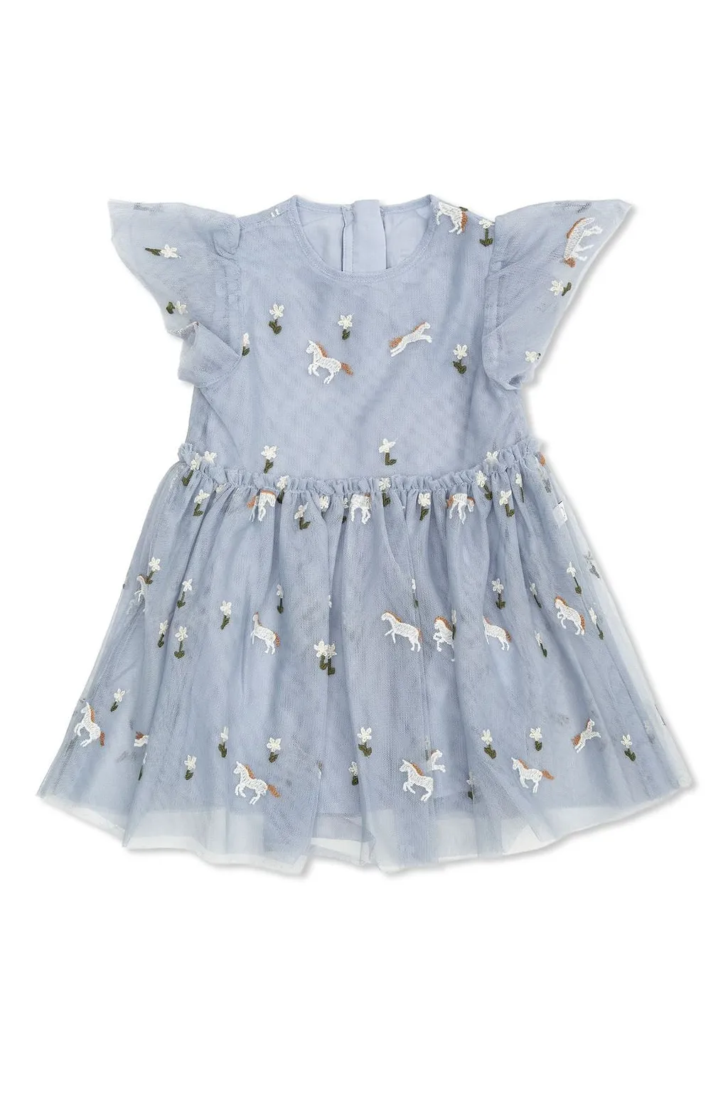 Stella Mccartney Kids Embroidered Tulle Dress