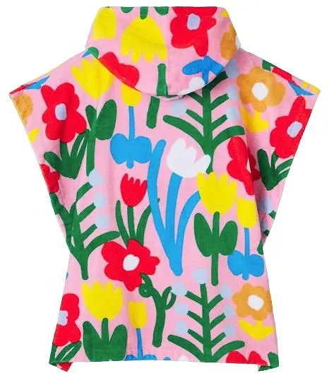 Stella Mccartney Kids Floral Motif Towel Poncho