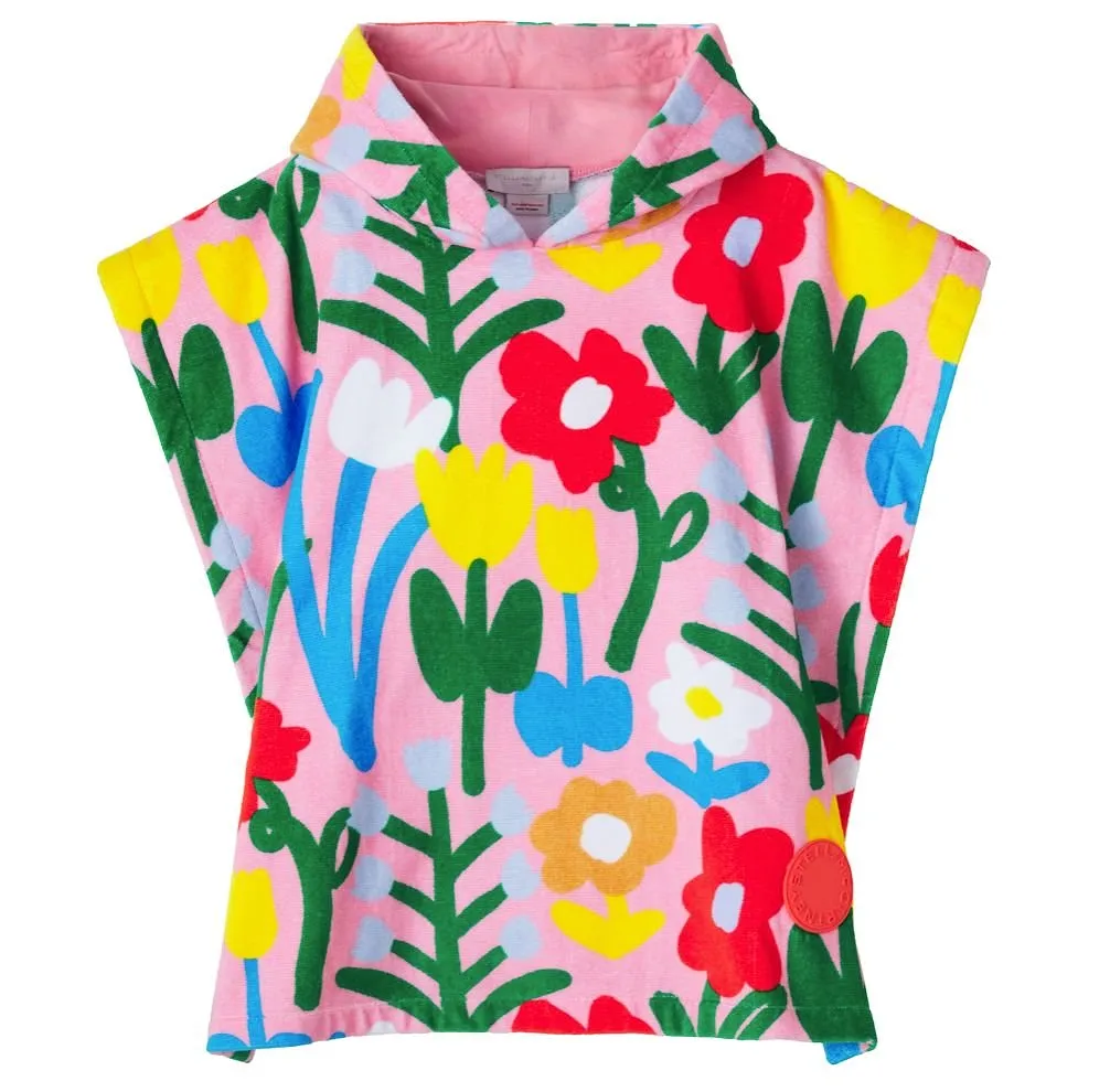 Stella Mccartney Kids Floral Motif Towel Poncho