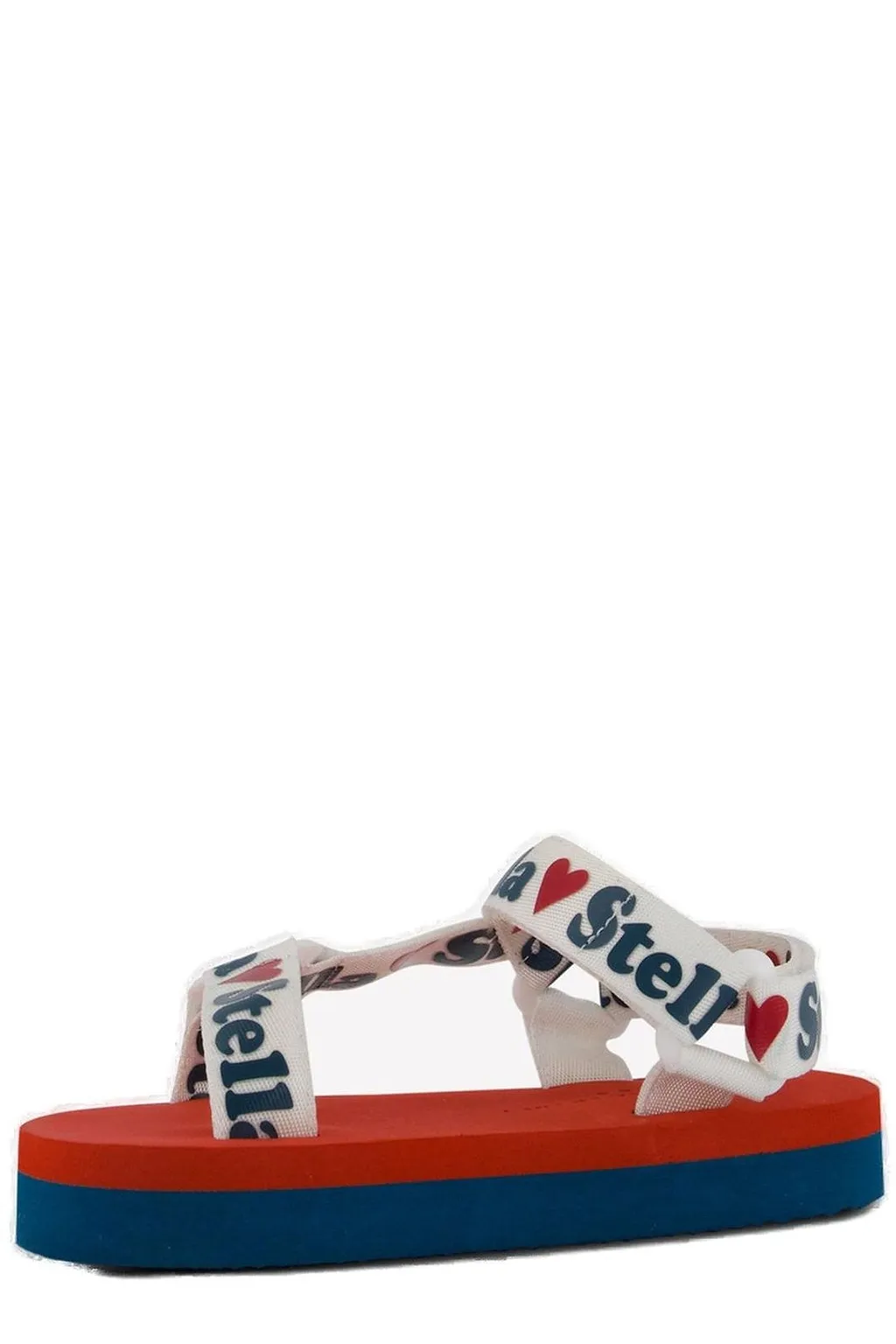 Stella Mccartney Kids Heart Print Logo-Tape Sandals