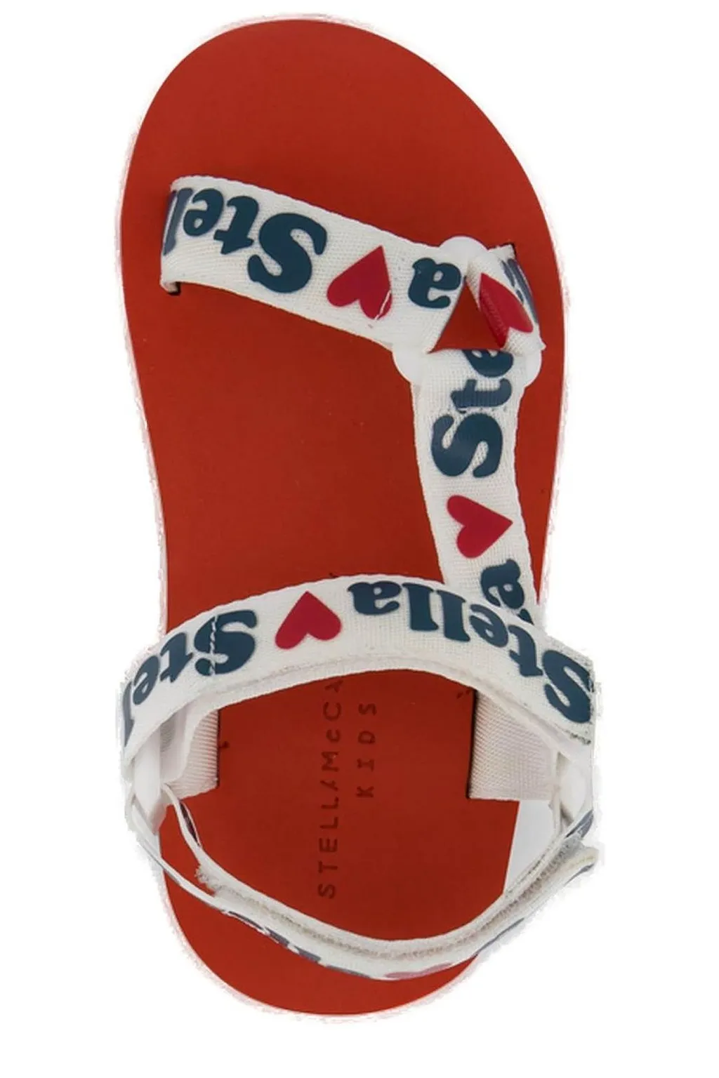Stella Mccartney Kids Heart Print Logo-Tape Sandals