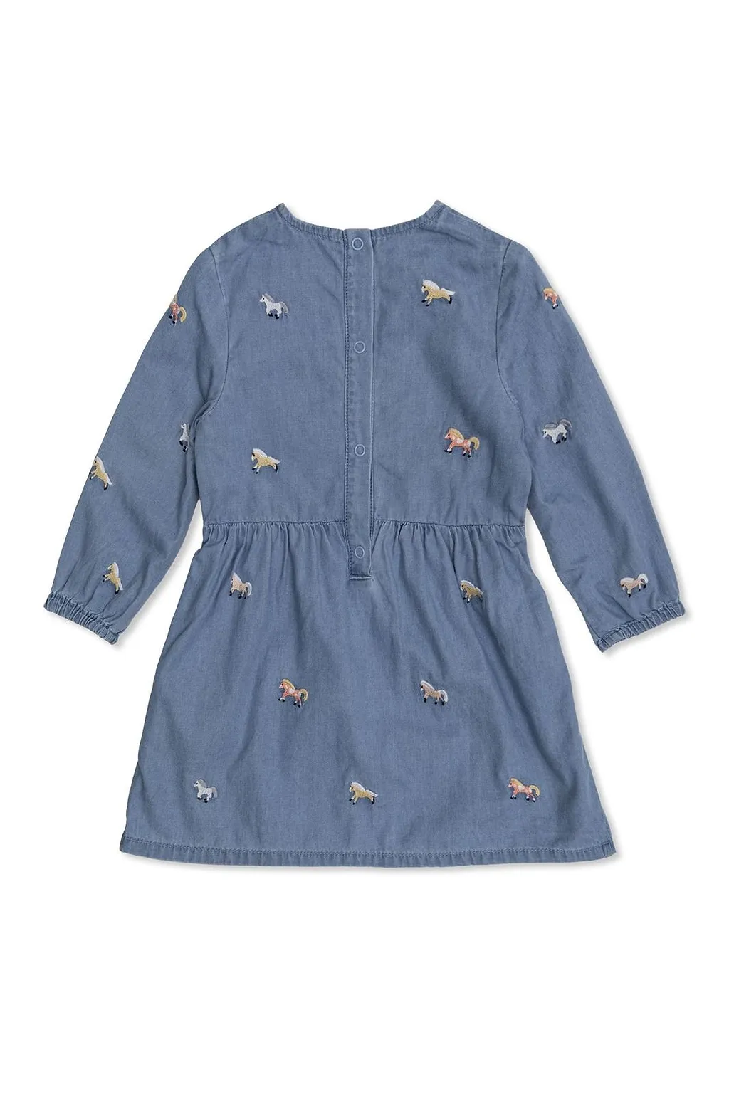 Stella Mccartney Kids Horse-Embroidered Crewneck Dress