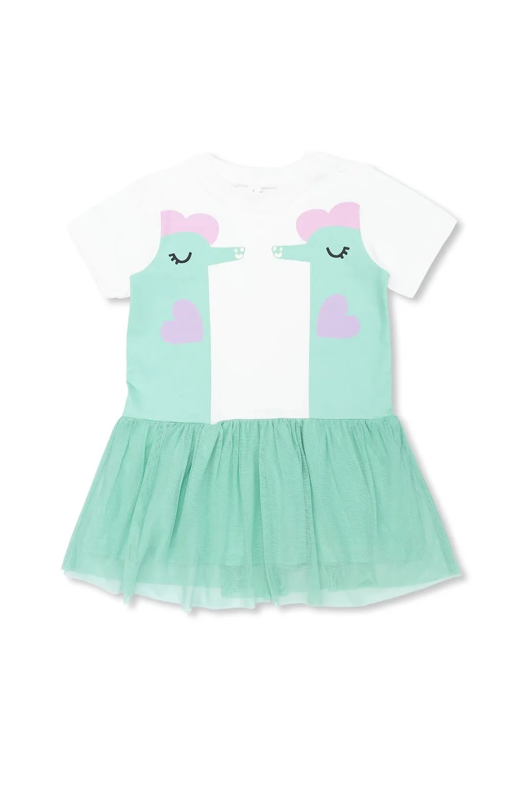 Stella Mccartney Kids Illustration Style-Printed Crewneck Dress