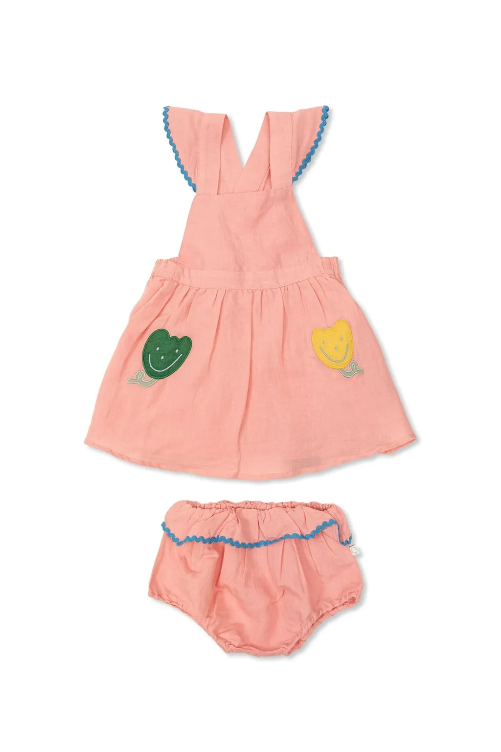 Stella Mccartney Kids Ruffled Floral Embroidered Dress