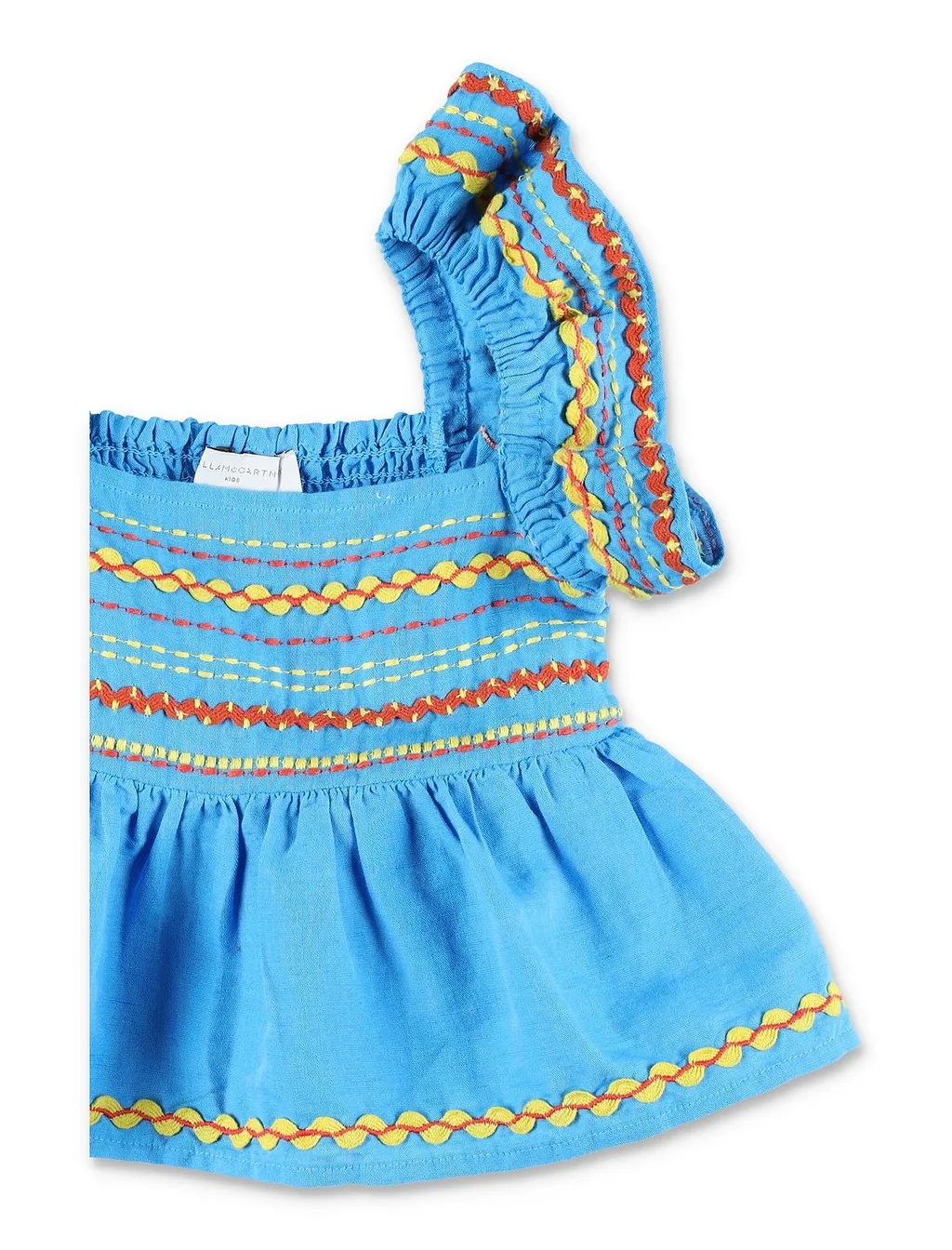 Stella Mccartney Kids Smocked Embroidered Top