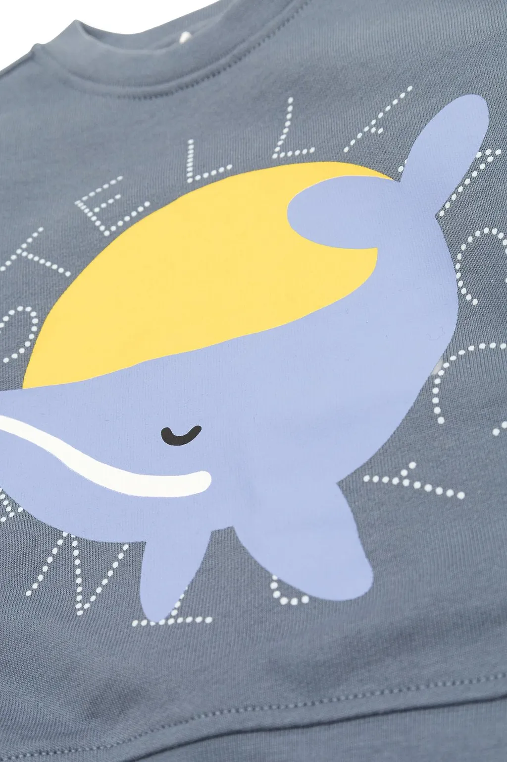 Stella Mccartney Kids Whale Printed Crewneck Sweatshirt