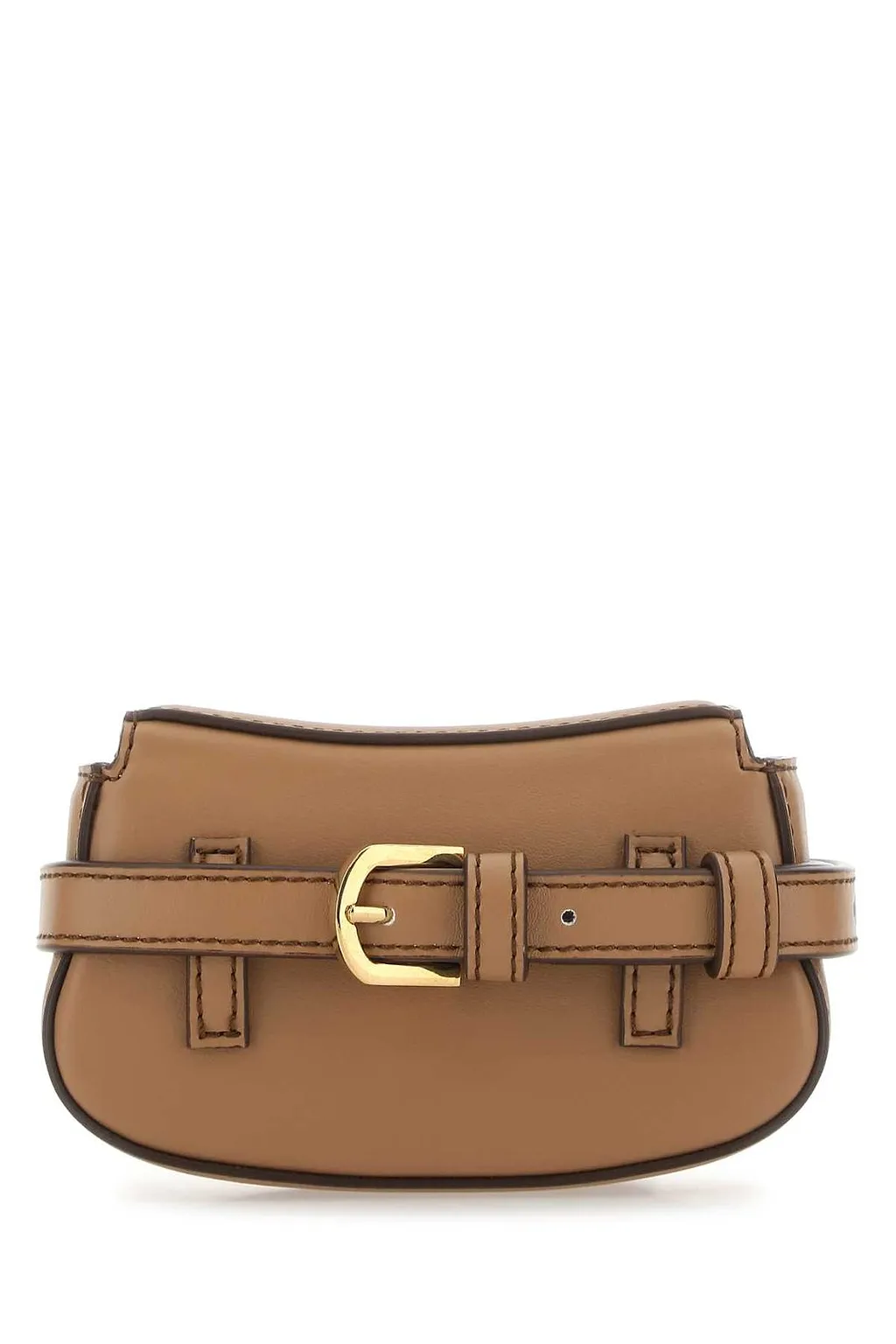Logo Plaque Stapped Belt Bag