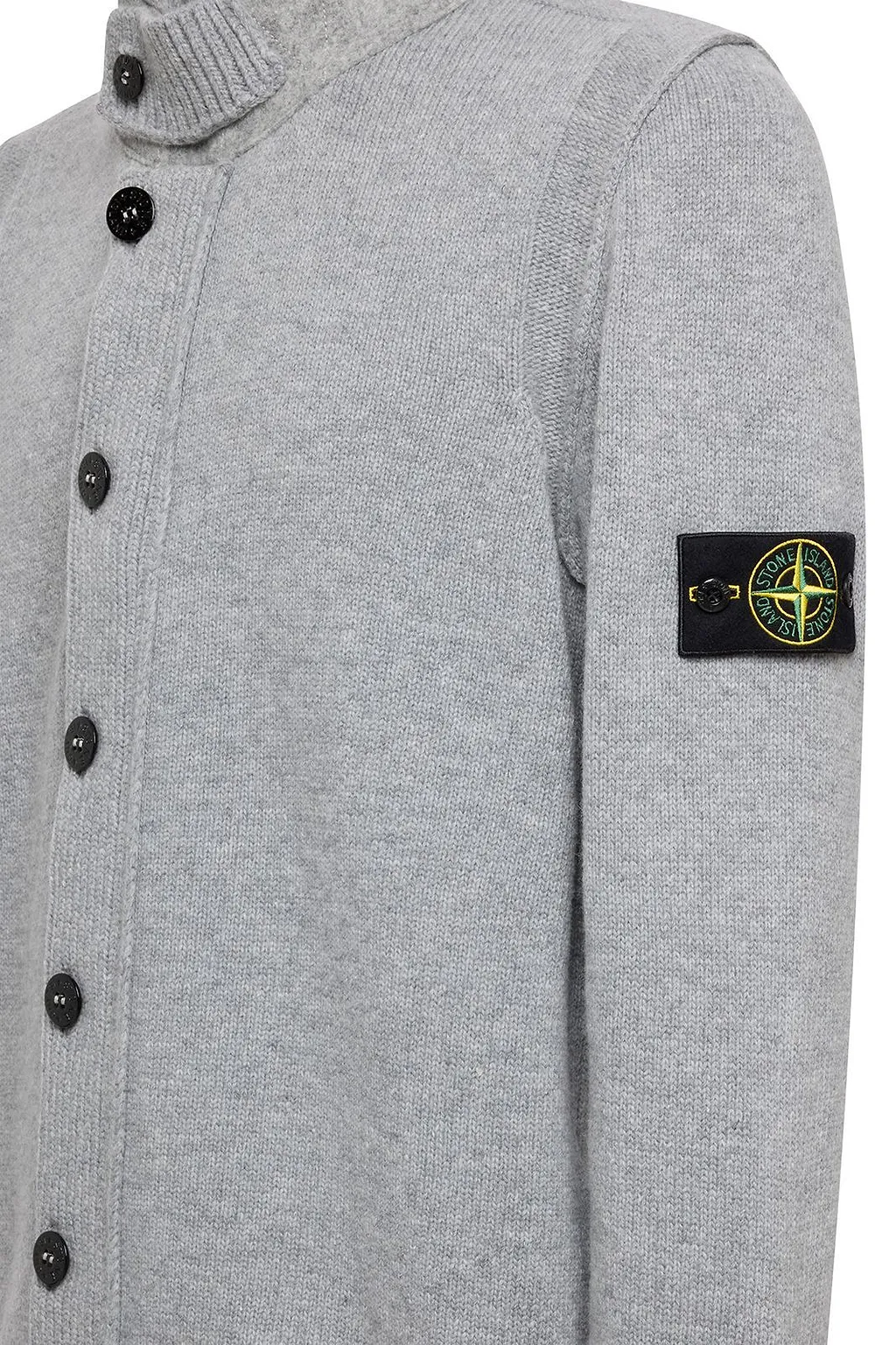 Stone Island Logo Patch Buttoned Cardigan