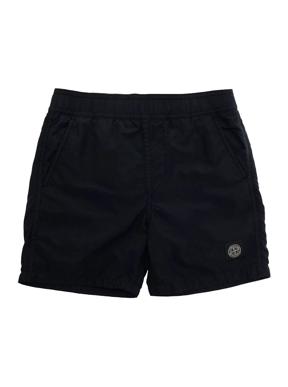 Stone Island Junior Logo Patch Drawstring Swim Trunks