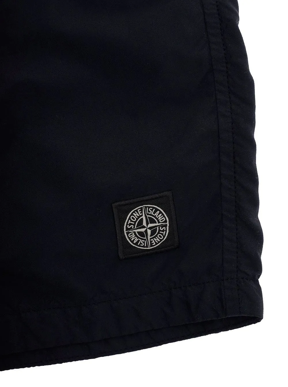 Stone Island Junior Logo Patch Drawstring Swim Trunks