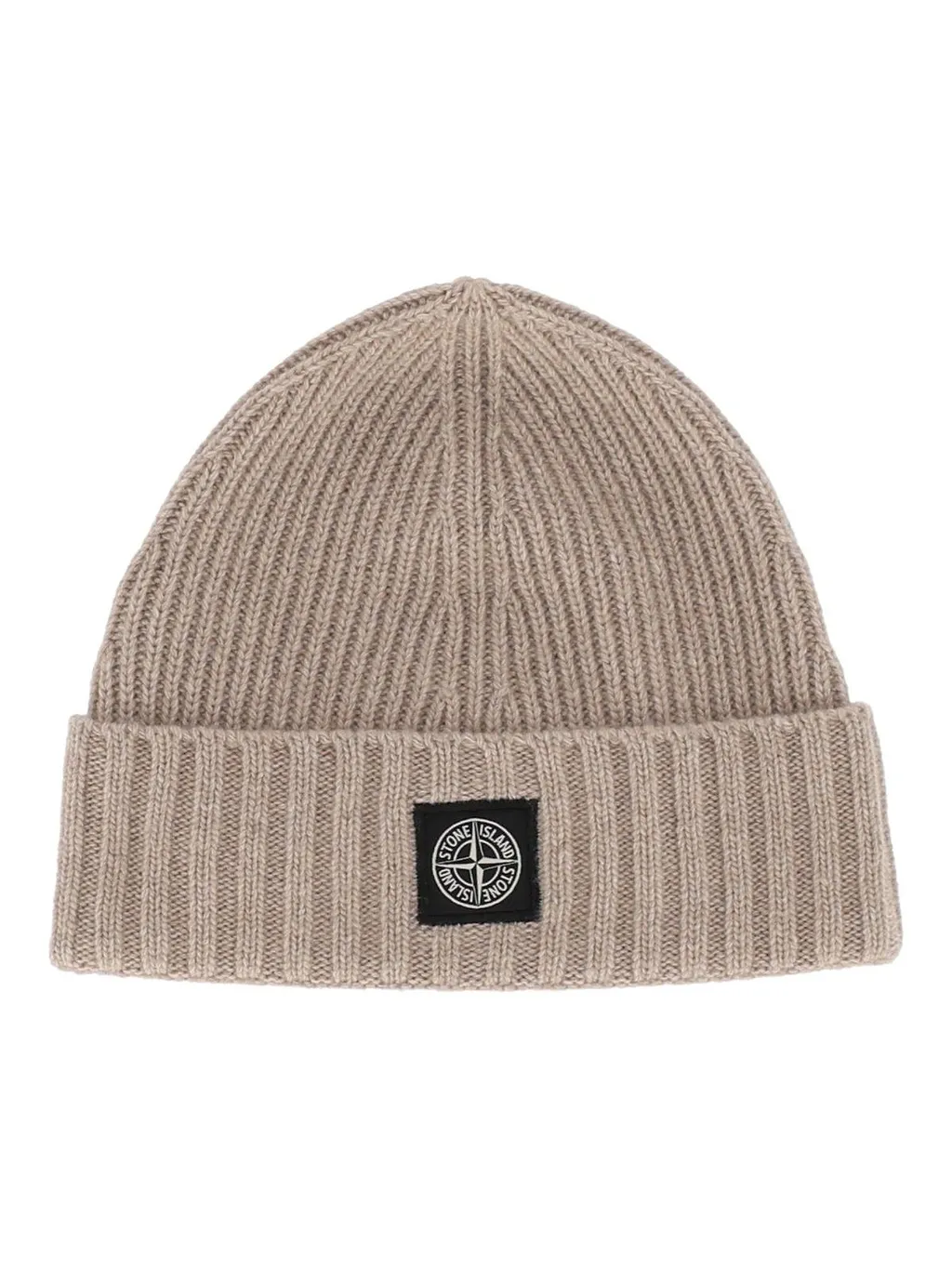 Stone Island Junior Logo-Patch Turn-Up Beanie