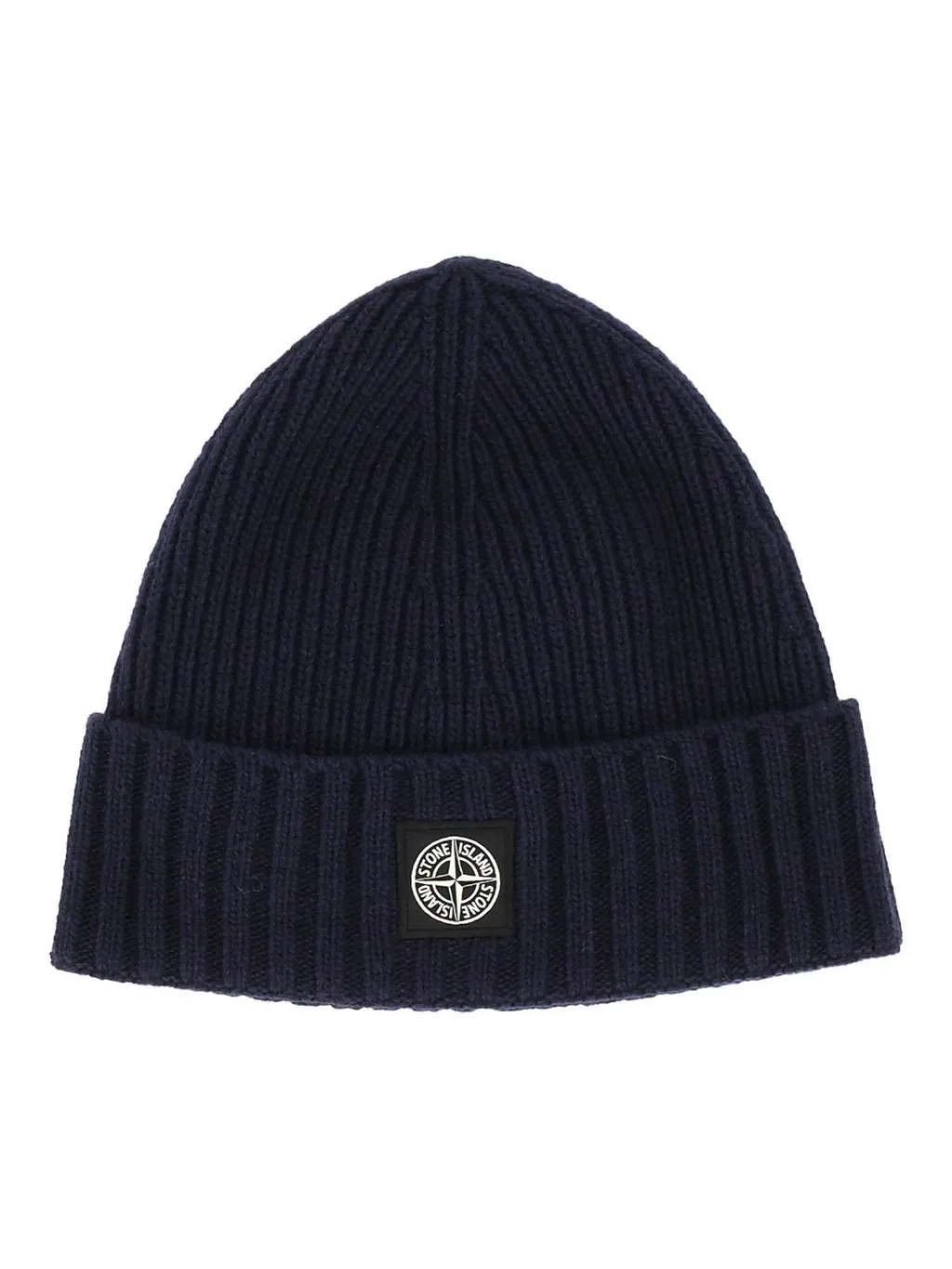 Stone Island Junior Logo-Patch Turn-Up Beanie