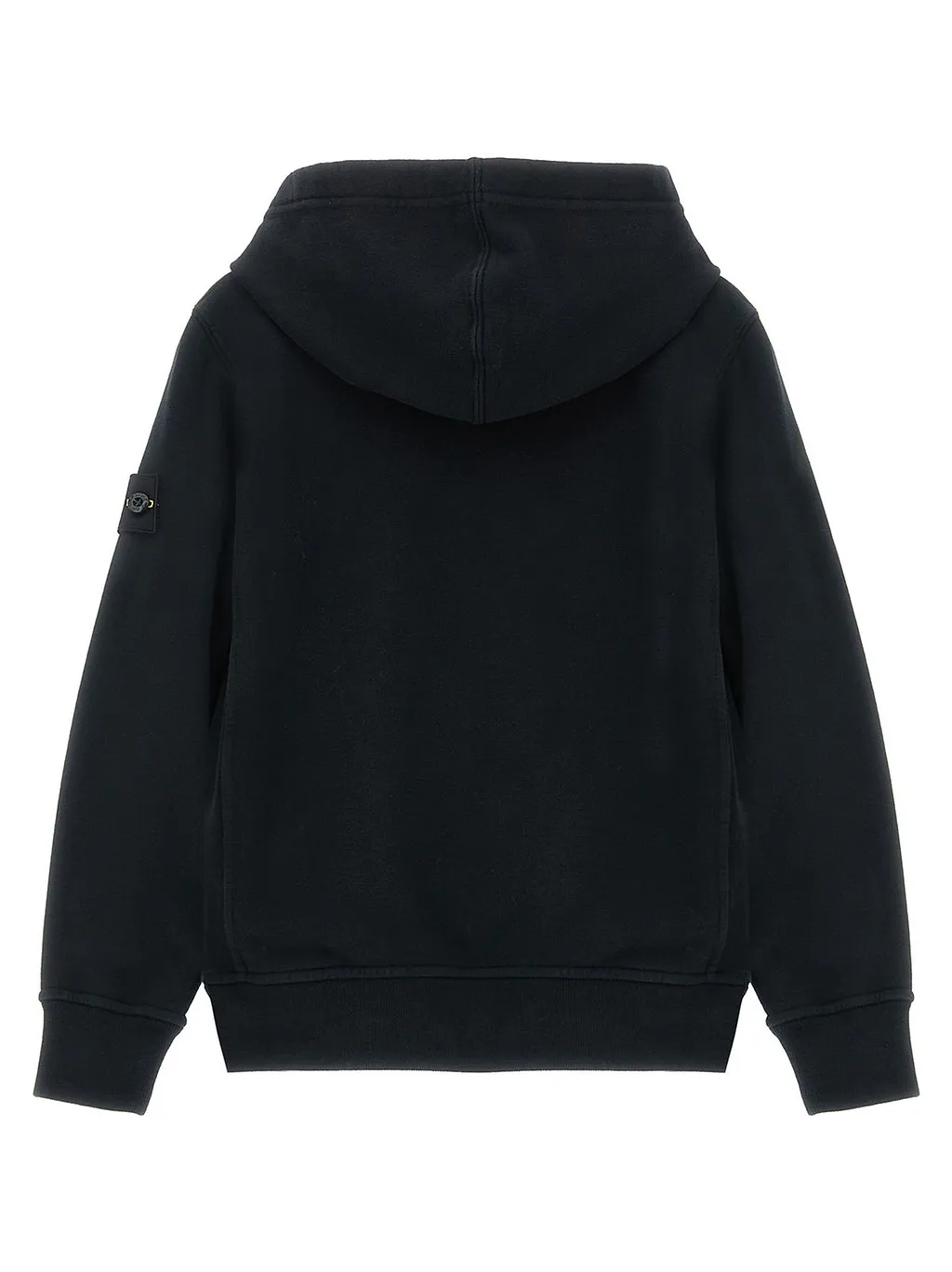 Stone Island Junior Long Sleeved Logo Patch Hoodie