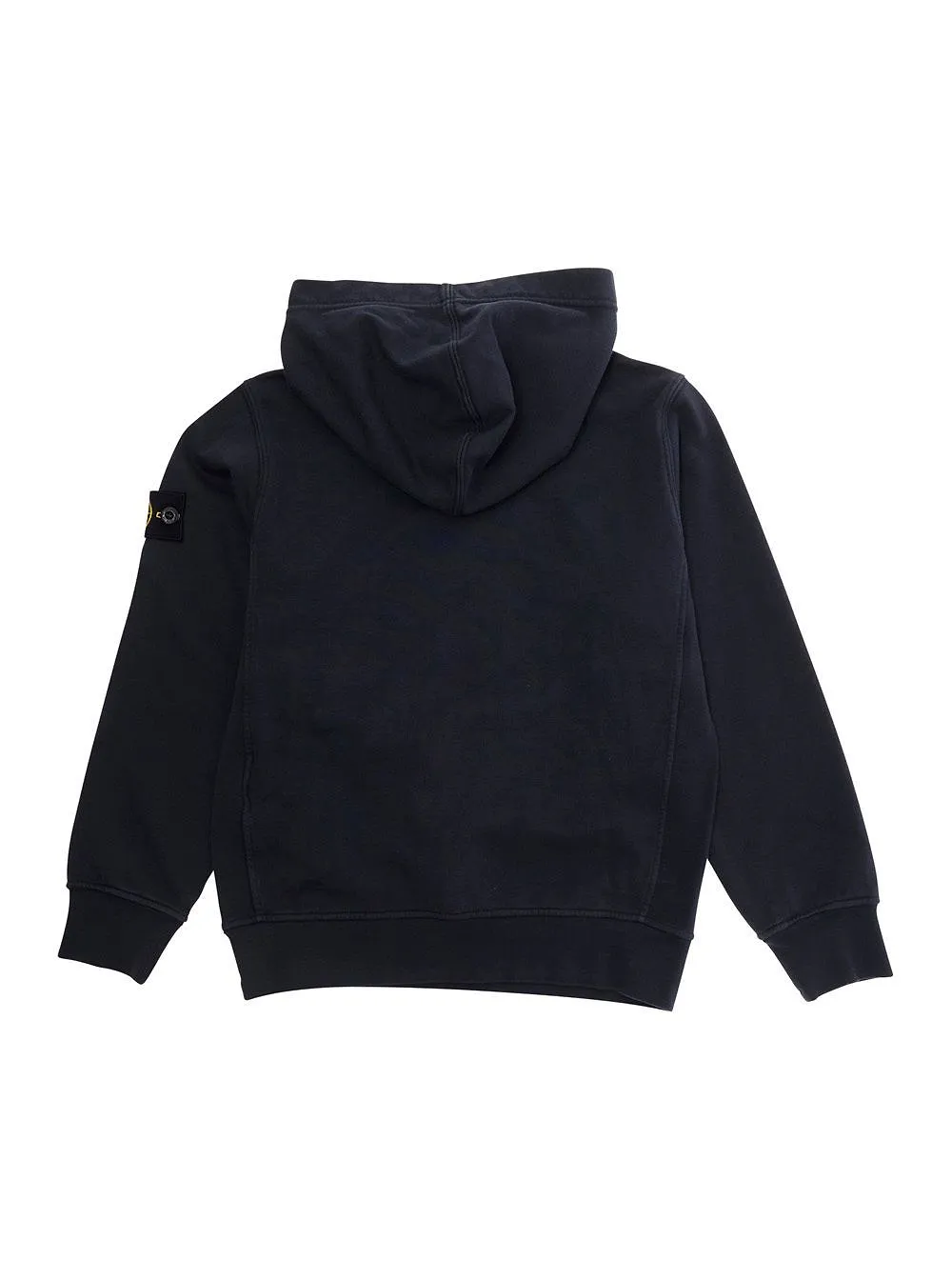 Stone Island Junior Long Sleeved Logo Patch Hoodie