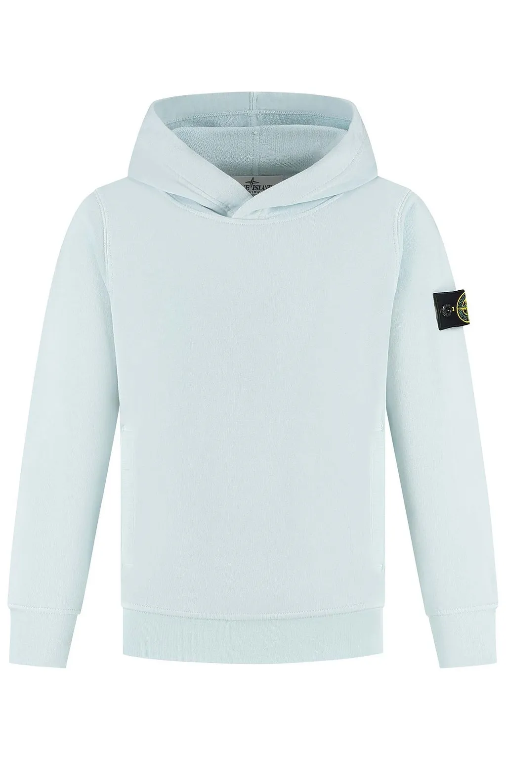 Stone Island Junior Long Sleeved Logo Patch Hoodie