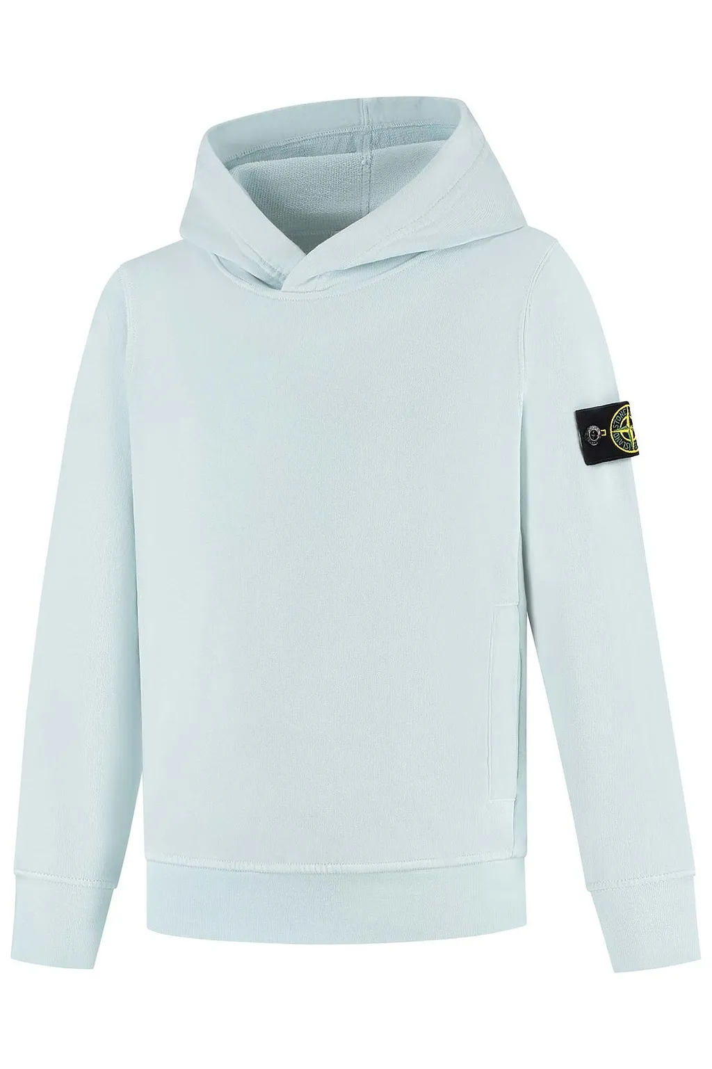 Stone Island Junior Long Sleeved Logo Patch Hoodie