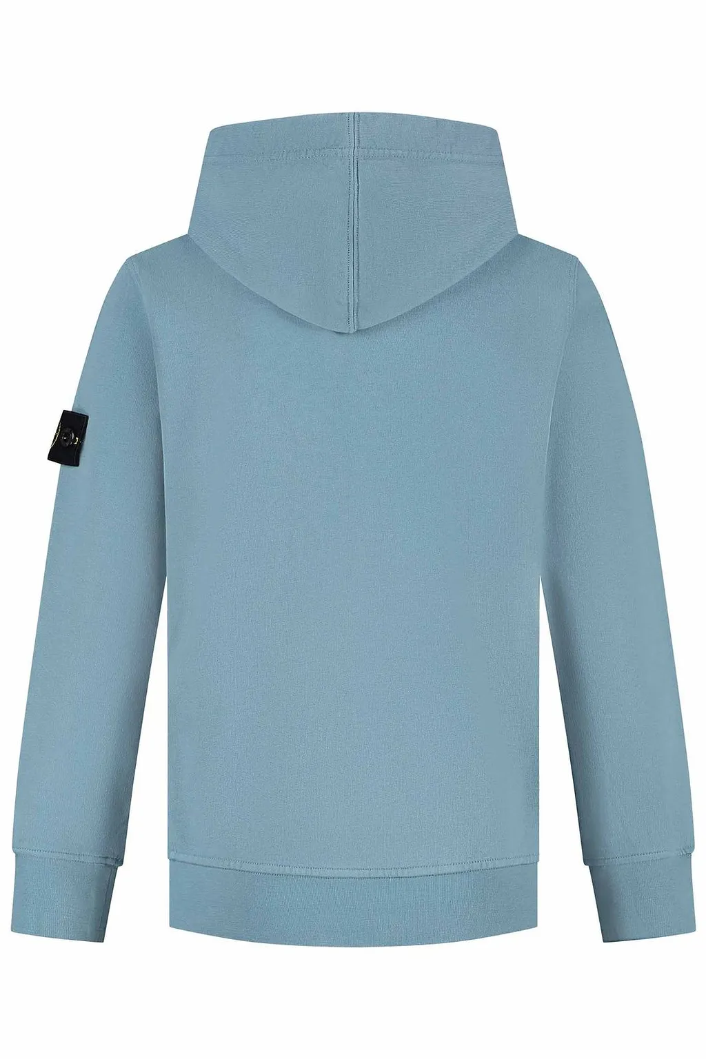 Stone Island Junior Long Sleeved Logo Patch Hoodie