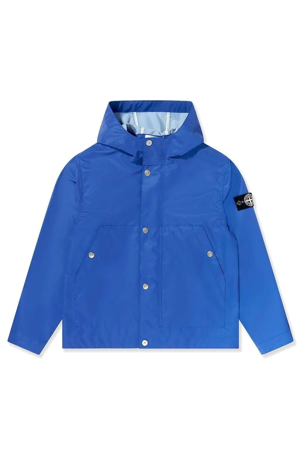 Stone Island Junior Plated Wind-Resistant Hooded Jacket